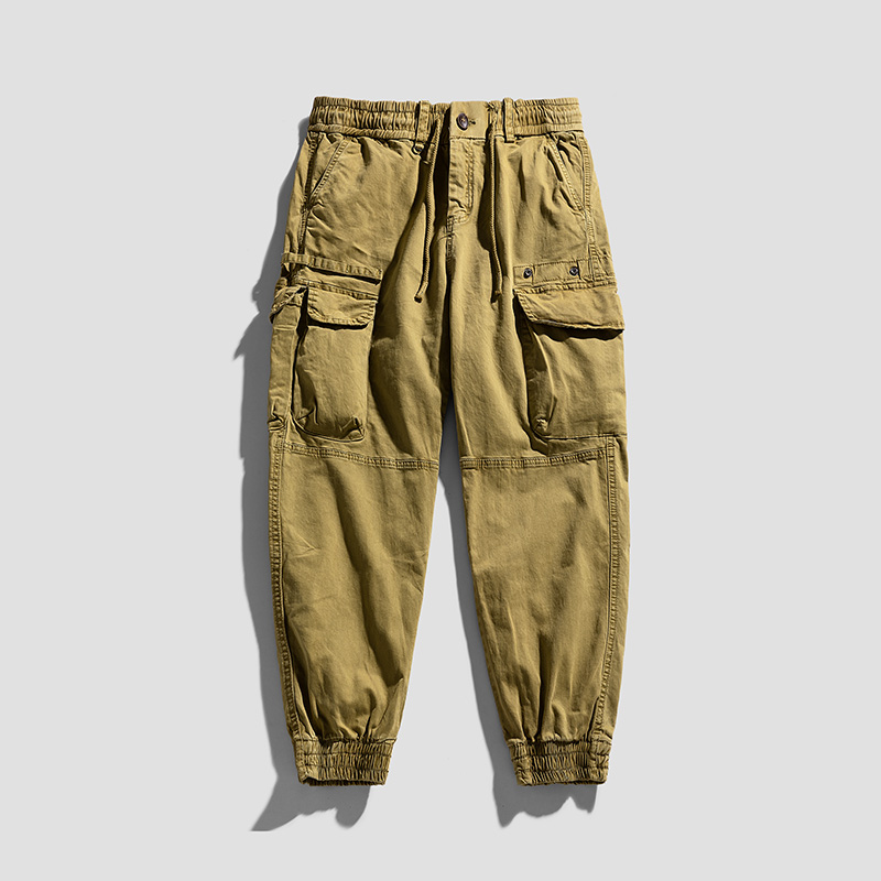 Ready made garment men's woven active jogger washed cargo pants